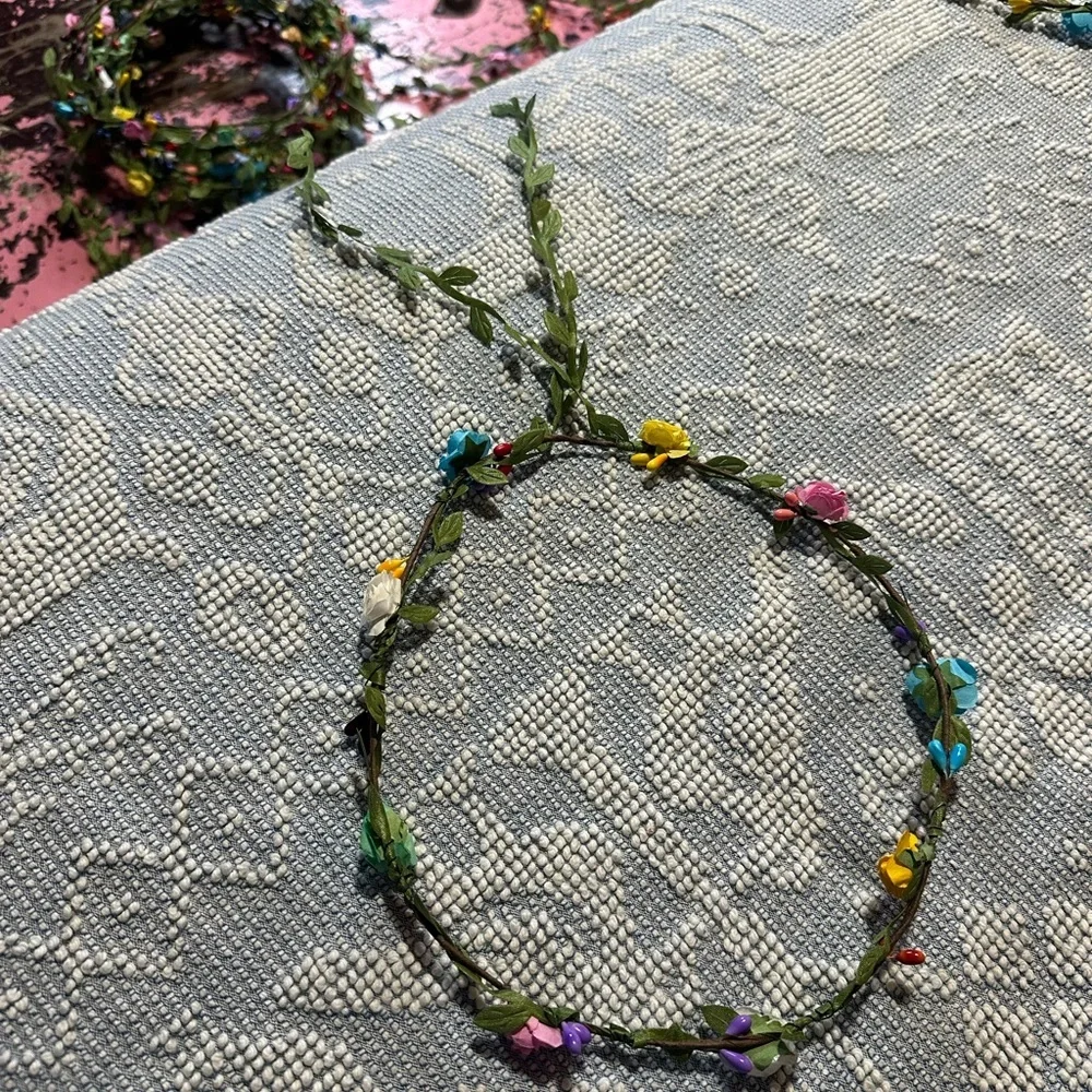 Set of 16 whimsical fairy garden Easter party Girls halo head bands - NWT